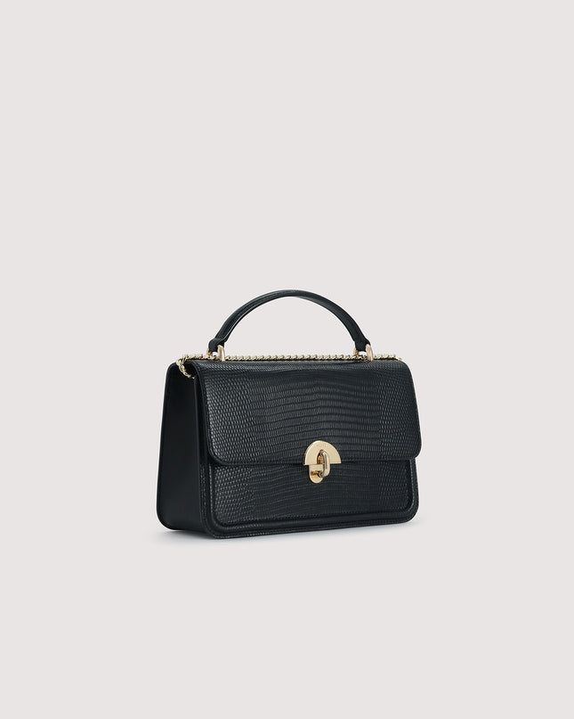 Embossed Leather Shoulder Bag