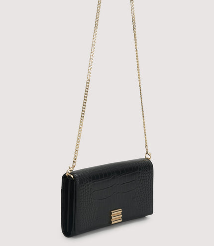 Embossed Leather Wallet On Chain