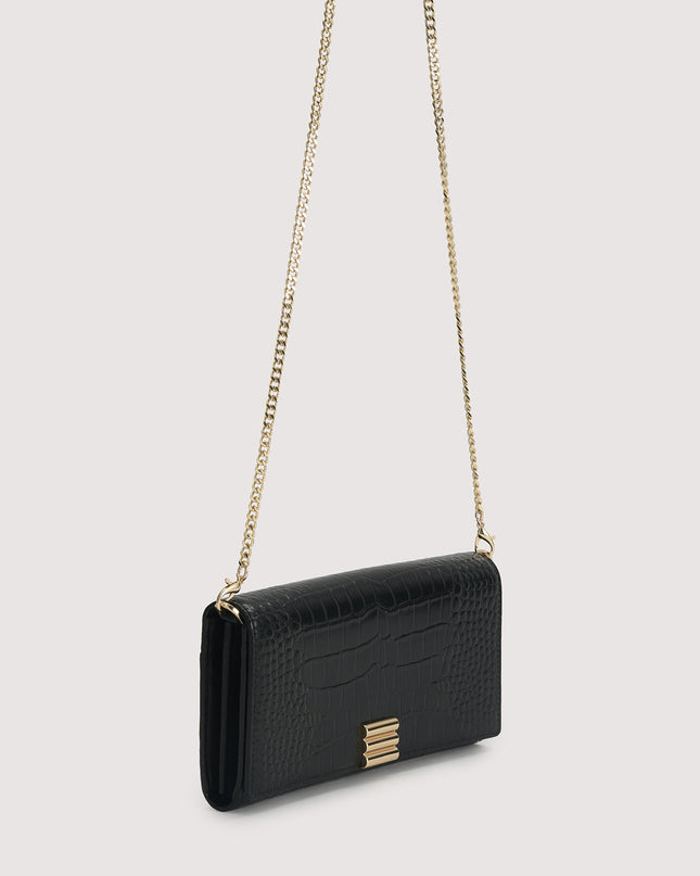 Embossed Leather Wallet On Chain