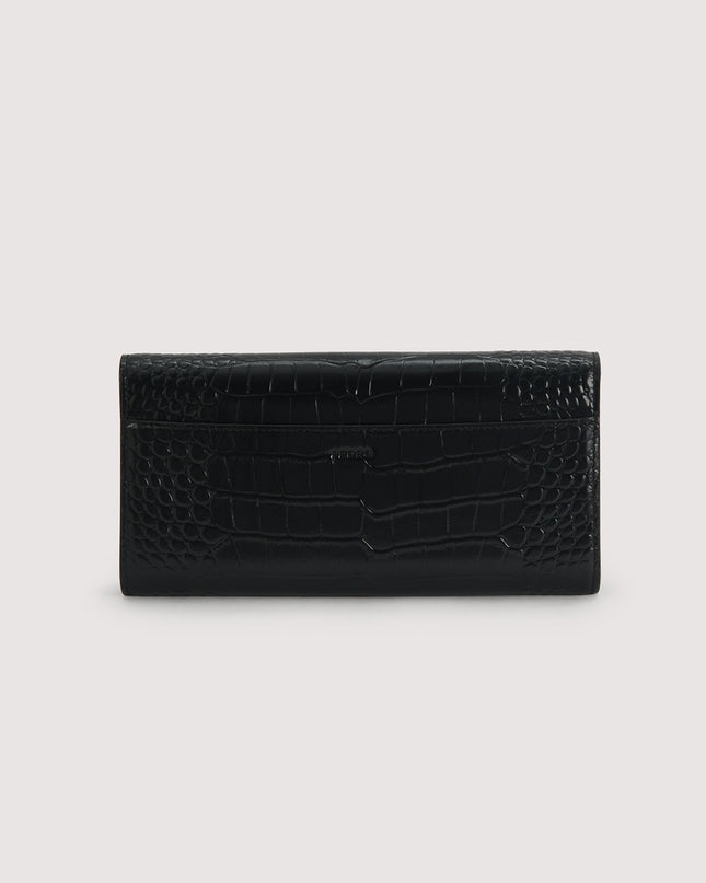 Embossed Leather Wallet On Chain
