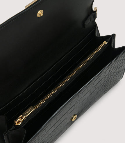 Embossed Leather Wallet On Chain