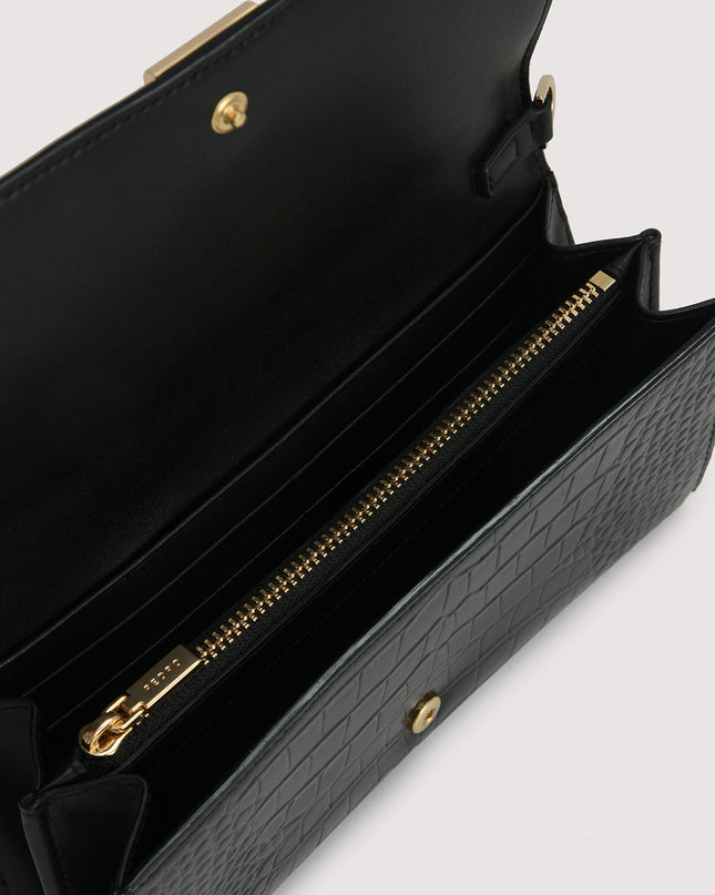 Embossed Leather Wallet On Chain