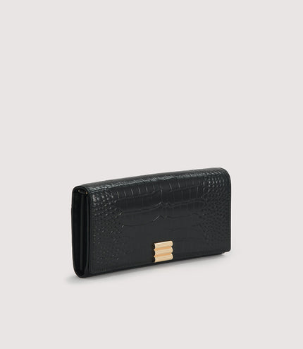 Embossed Leather Wallet On Chain