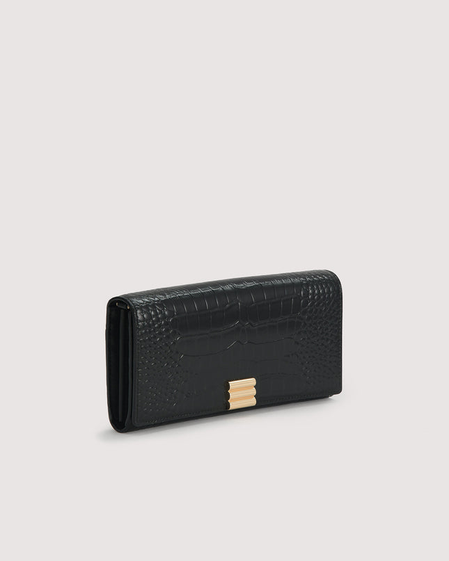 Embossed Leather Wallet On Chain