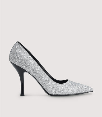 Embellished Leather Pointed Pump Heels