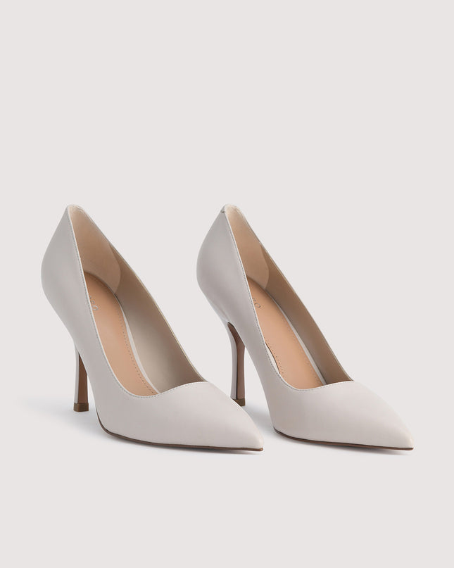 Embellished Leather Pointed Pump Heels