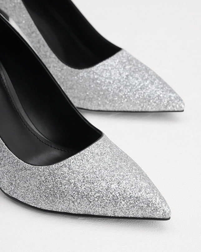 Embellished Leather Pointed Pump Heels