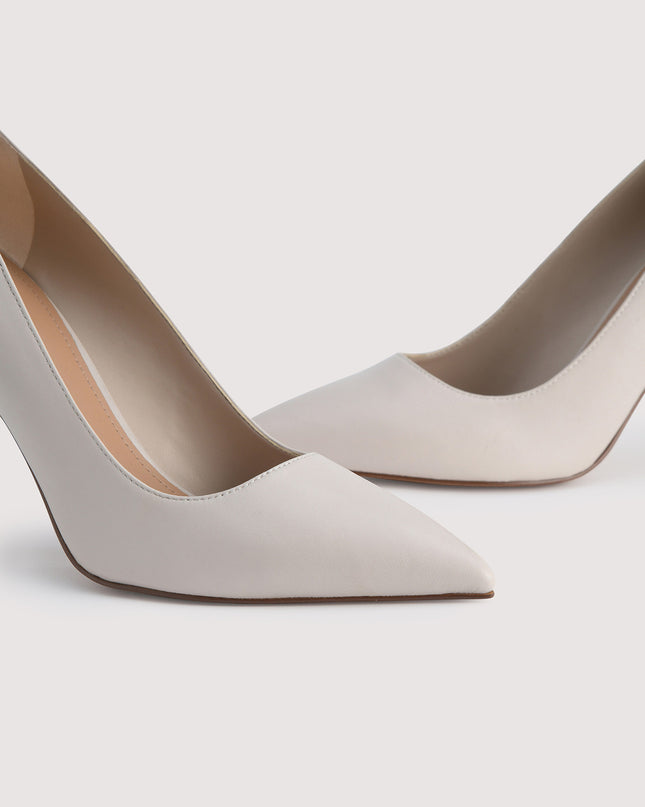 Embellished Leather Pointed Pump Heels