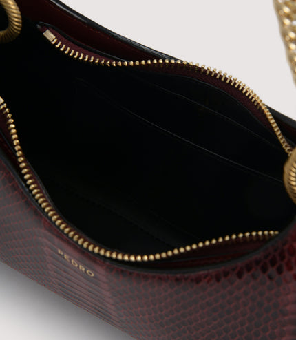 Snake-Effect Shoulder Bag