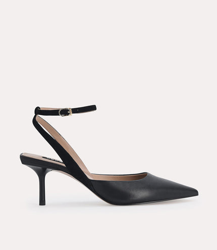 Leather Pointed Toe Pumps