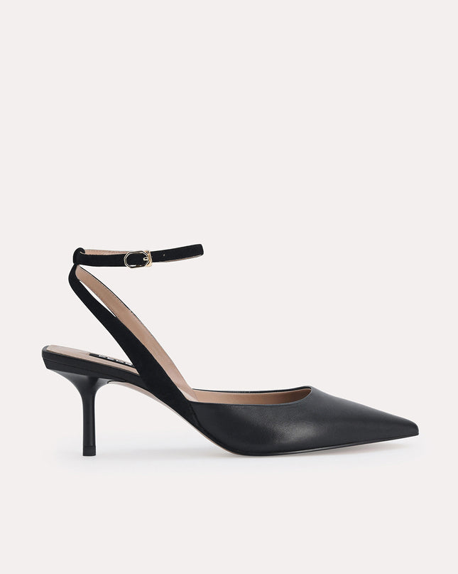 Leather Pointed Toe Pumps
