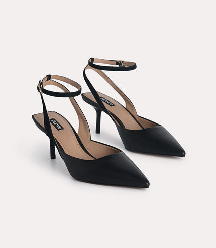 Leather Pointed Toe Pumps