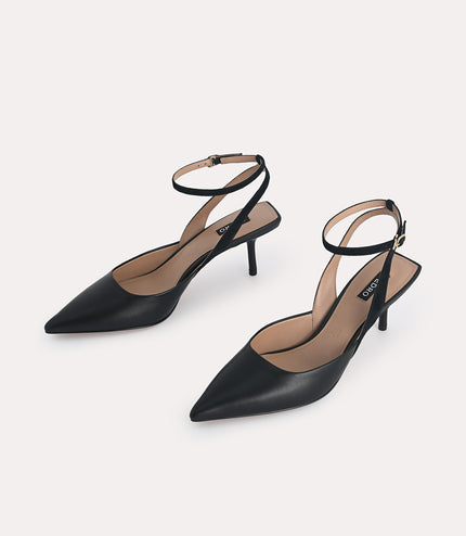 Leather Pointed Toe Pumps