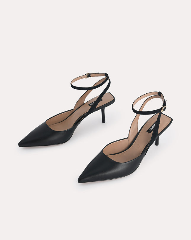 Leather Pointed Toe Pumps