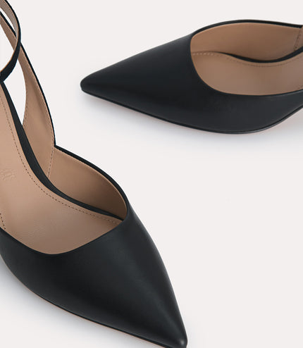 Leather Pointed Toe Pumps