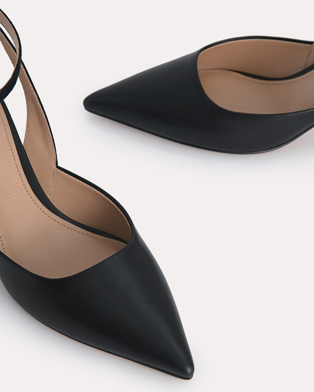 Leather Pointed Toe Pumps