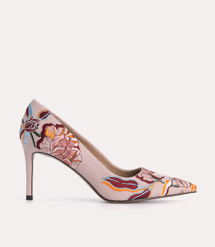 Floral Bouquet Pointed Pumps