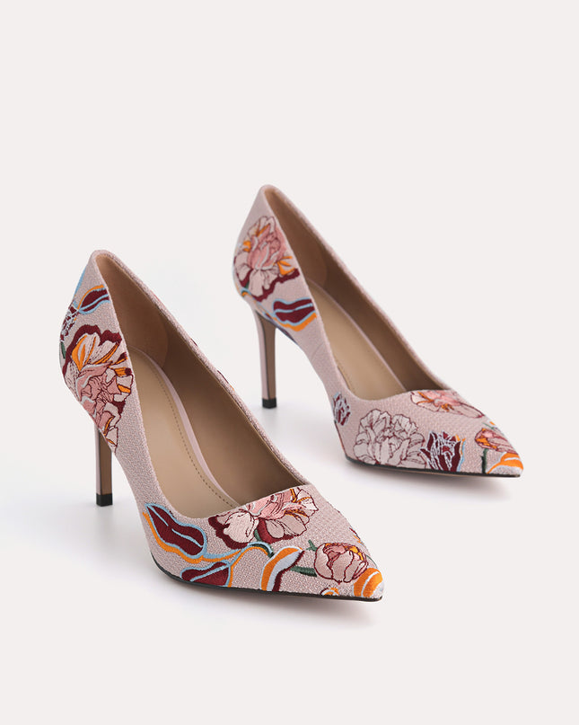Floral Bouquet Pointed Pumps