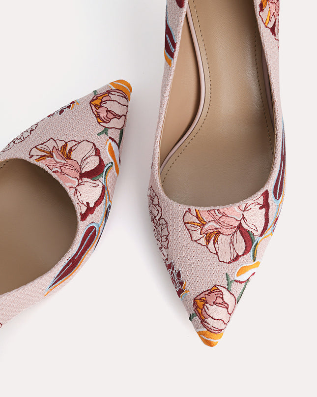 Floral Bouquet Pointed Pumps