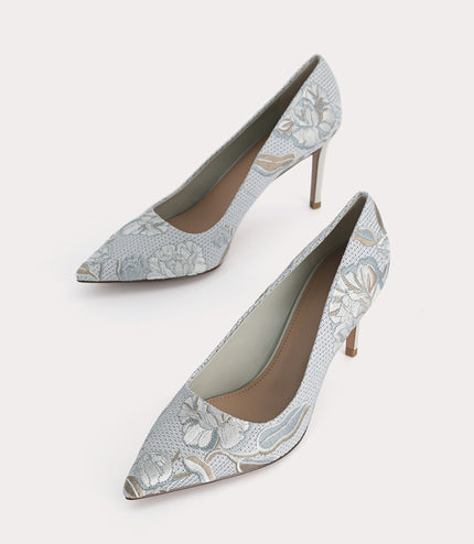 Floral Bouquet Pointed Pumps