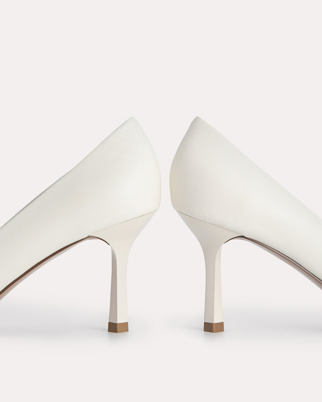 Octagon Buckle Leather Pumps