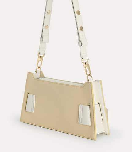 Octagon Buckled Leather Shoulder Bag