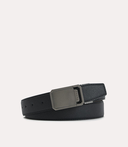 Textured Leather Reversible Tang Belt