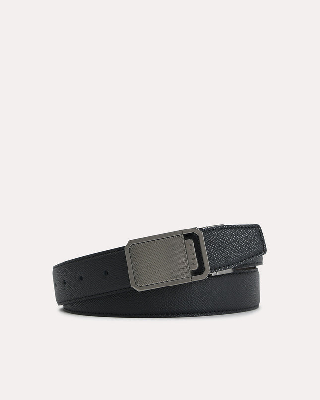 Textured Leather Reversible Tang Belt