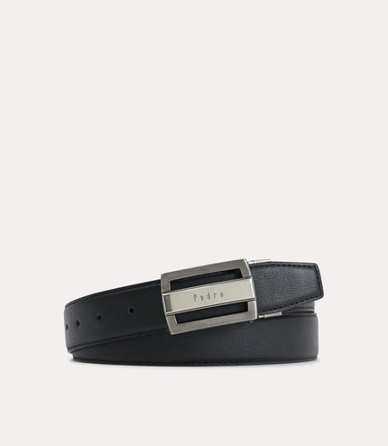 Textured Leather Reversible Tang Belt