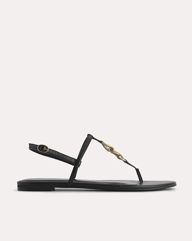 Strappy Sandals with Gold Links