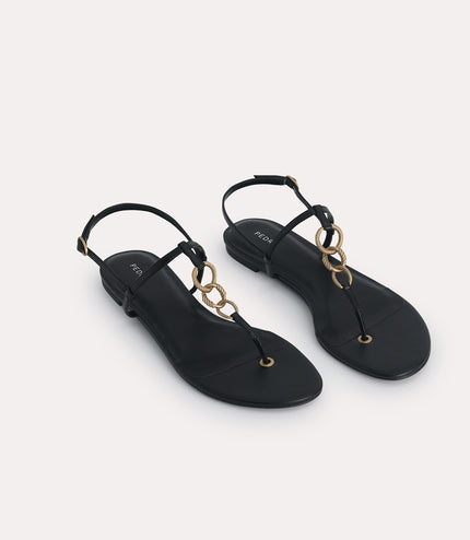 Strappy Sandals with Gold Links