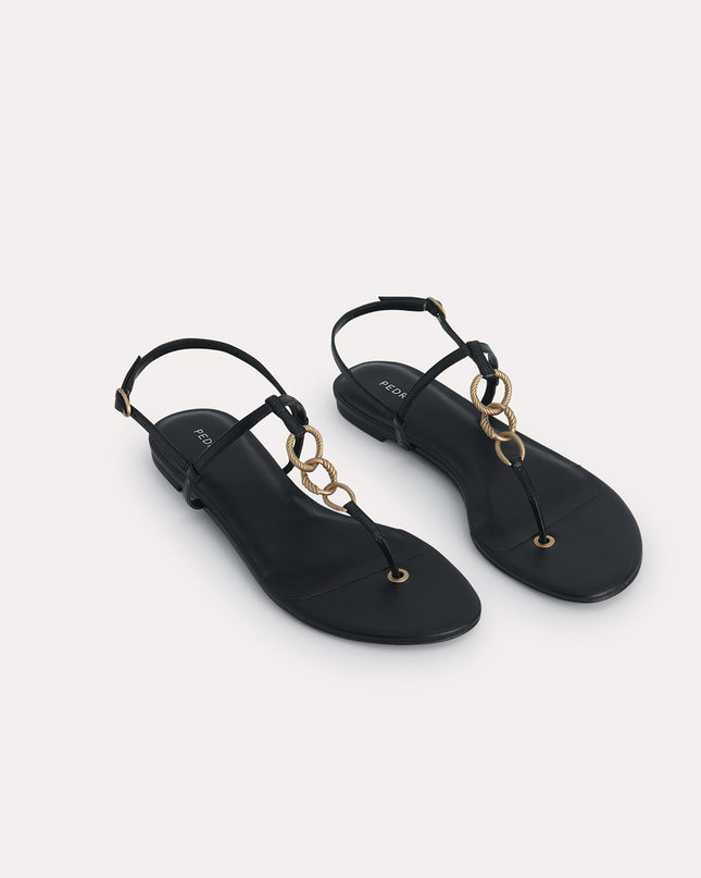 Strappy Sandals with Gold Links
