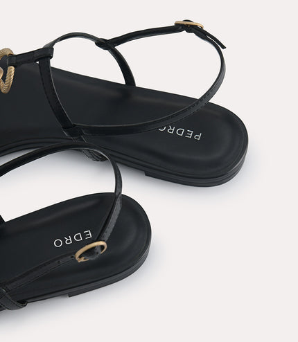 Strappy Sandals with Gold Links