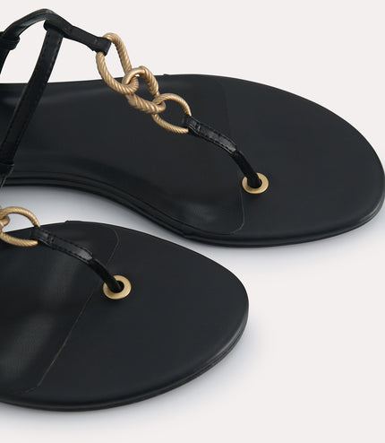 Strappy Sandals with Gold Links