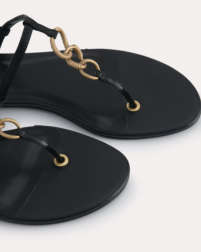 Strappy Sandals with Gold Links