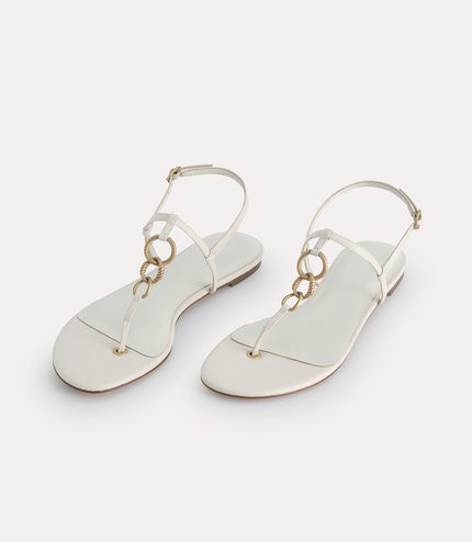 Strappy Sandals with Gold Links