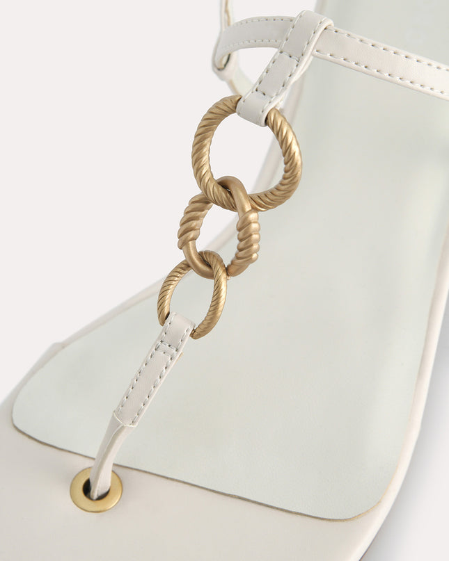 Strappy Sandals with Gold Links