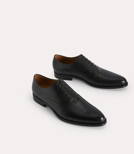 Textured Leather Oxfords