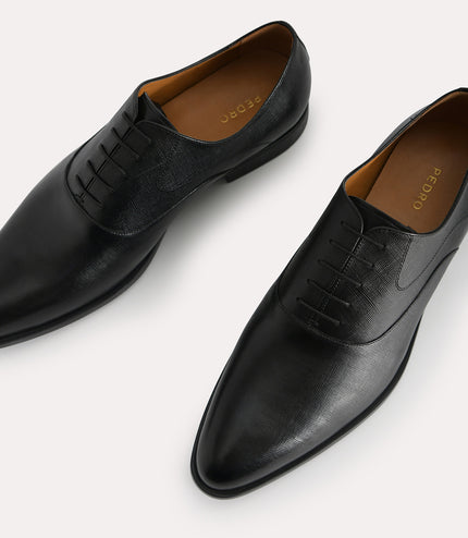 Textured Leather Oxfords