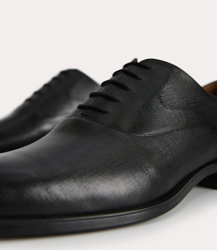 Textured Leather Oxfords