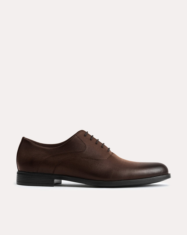 Textured Leather Oxfords