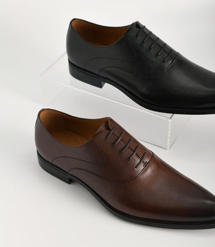 Textured Leather Oxfords