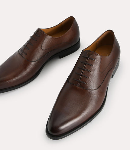 Textured Leather Oxfords