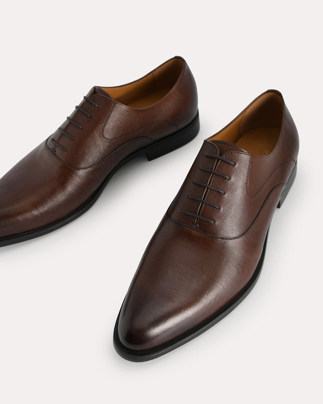 Textured Leather Oxfords