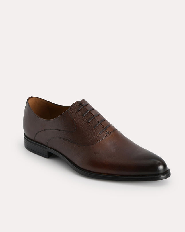 Textured Leather Oxfords