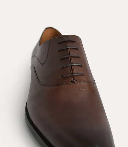 Textured Leather Oxfords