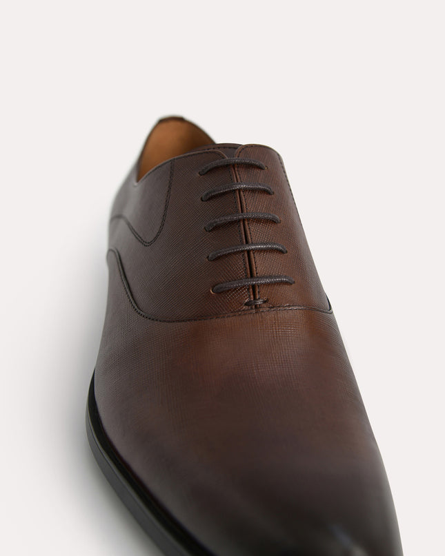 Textured Leather Oxfords