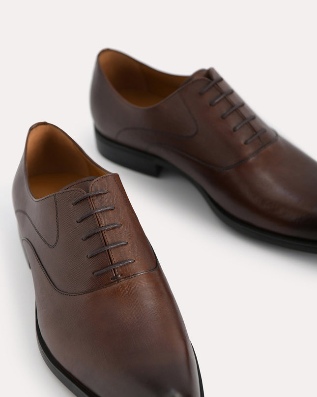 Textured Leather Oxfords