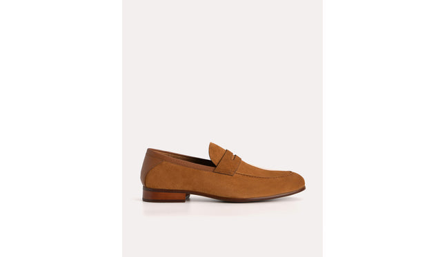 Textured Leather Penny Loafers