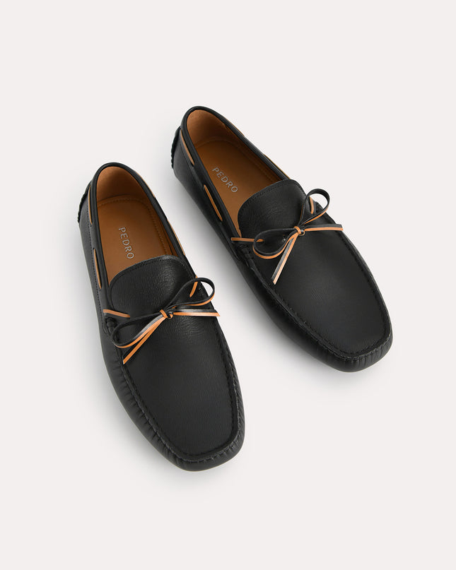 Textured Leather Moccasins